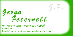 gergo peternell business card